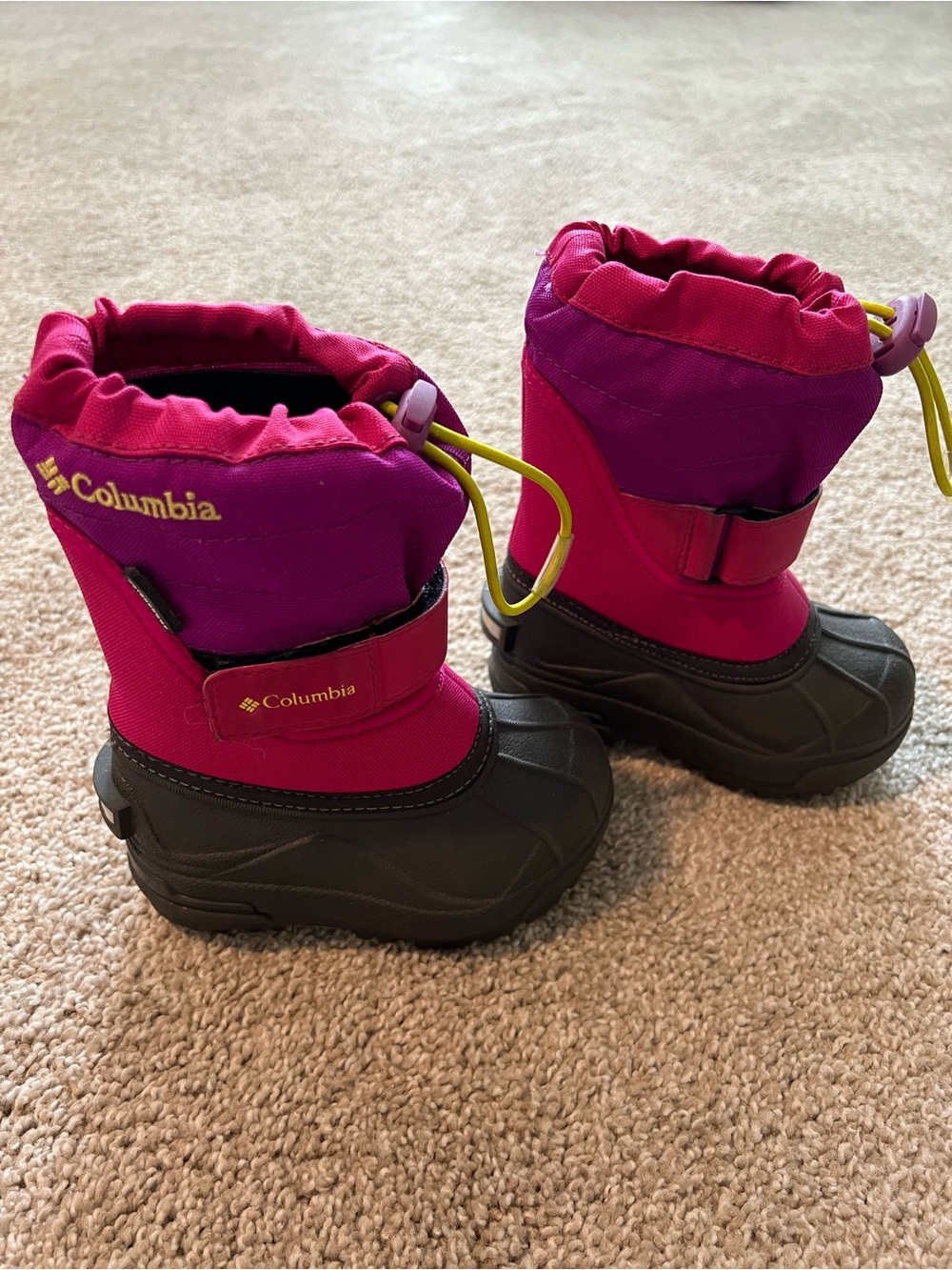 Columbia Kids Bright Pink and Purple Winter Boots - Toddler 6